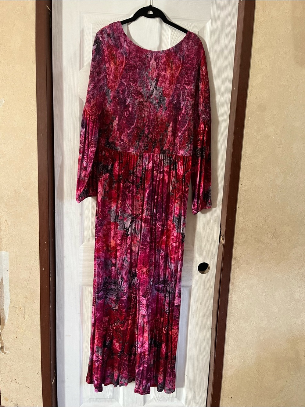 Soft Surroundings Beunissima Floral Smocked Maxi Dress - Size L Like New - Picture 2 of 3